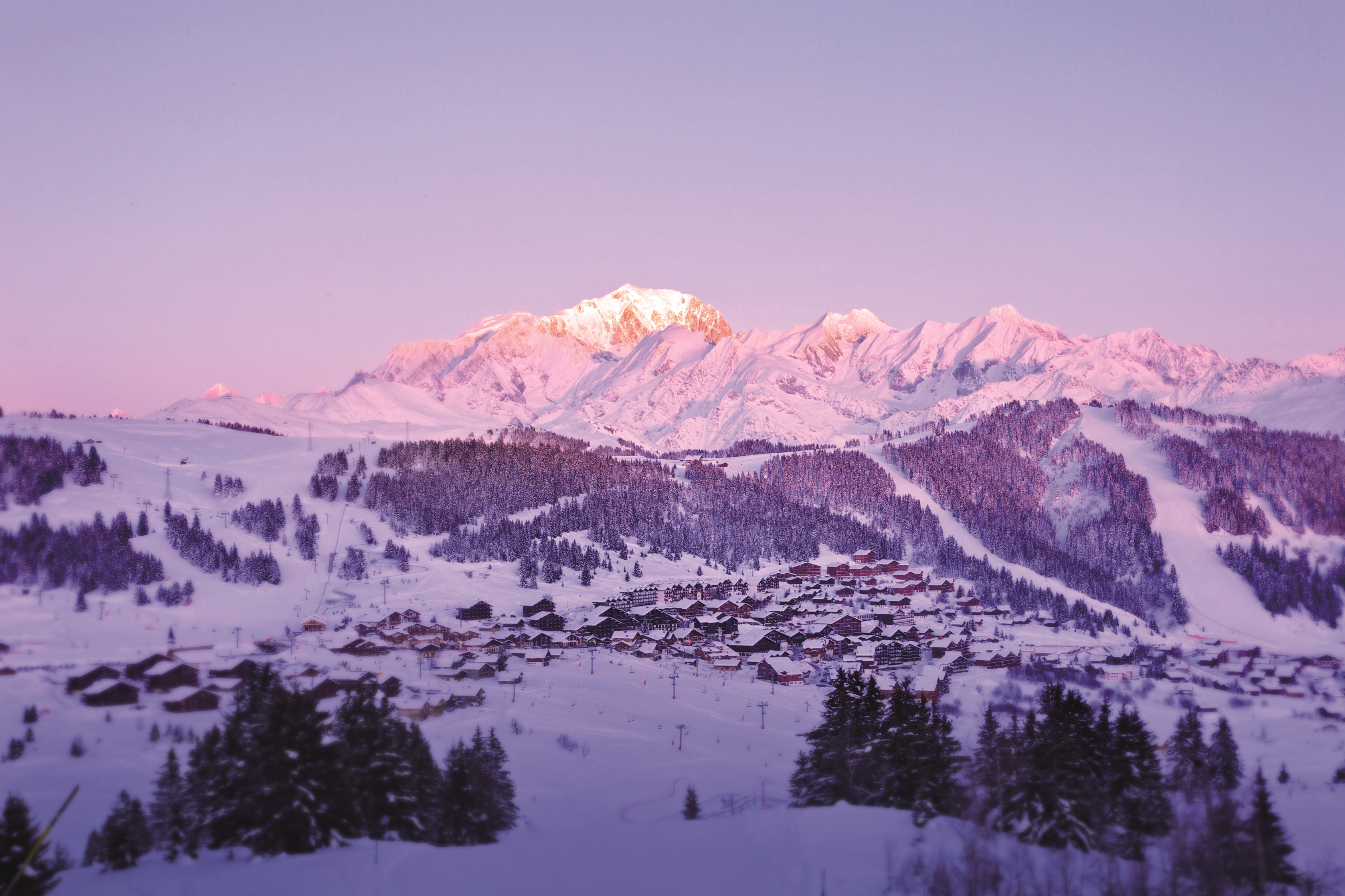 Les Saisies - Coucher de soleil Mont Blanc - Patrick Somelet